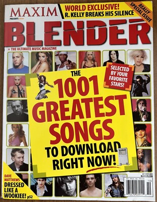 Blender Magazine Oct 2003   1001 Greatest Songs, Eminem, Christina, 50 Cent