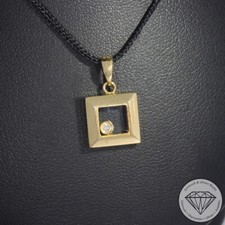 Wert 1350 € Solitär Brillant Anhänger 750er/18 Karat Gelb Gold Länge 1,5 cm xxyy