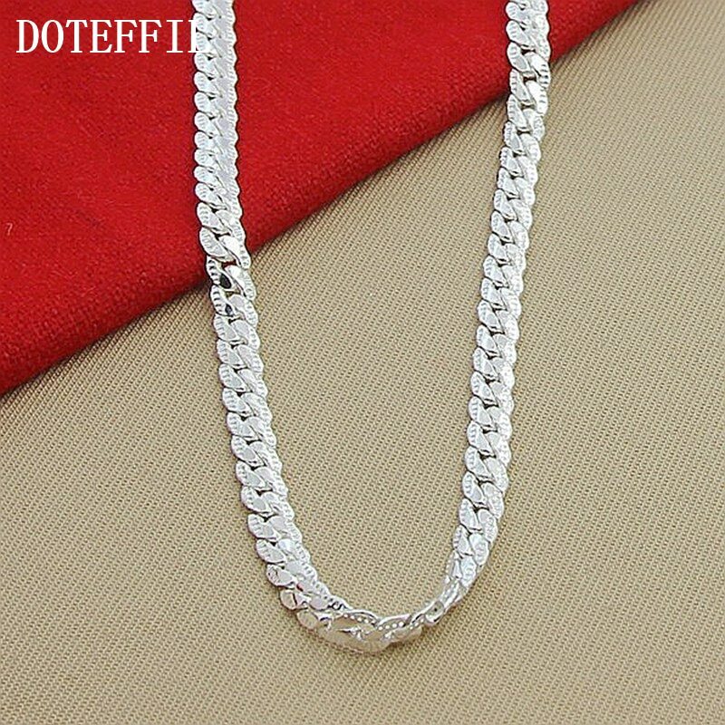 Collar De Plata 925 Auténtica, Cadena Blindada Unisex - Largo Ajustable 40 A 100 Cm, Nuevo Con Etiquetas