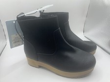 NWT Cat  Jack Girls' Black Tinsley Size 13 Zip Up Boots - Faux Fur Lined No Box