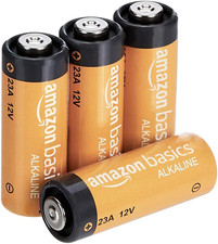 4-Pack 23A Alkaline Battery, 12 Volt, Long-Lasting Power, for Key Fobs and Garag