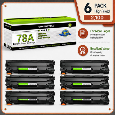 6PK 78A CE278A Laser Printer Toner for HP P1560 P1566 P1606dn M1536dnf MFP Black