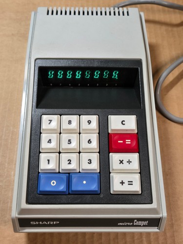 SHARP Micro Compet QT-8D Desktop Calculator Excellent Condition Working