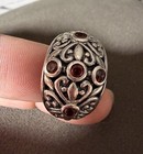 Samuel Benham BJC Sterling Silver 18Karat Gold Garnet stone Bracelet Ring Lot-NR — photo 9