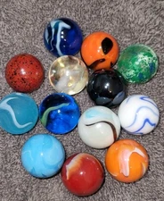 Mega Marbles Lot Shooters Vacor Marble Instant Collection Mars Earth Blue Jay