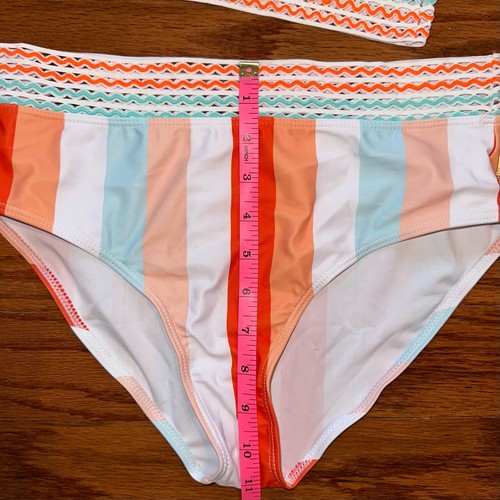 Shein Girls Striped Contrast Tape Bikini Set Size Girls 16 - Picture 13 of 13