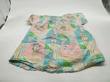 Vintage Toddler Hospital Gown Nursery Rhyme Print Tie Back Approx 2T-3T