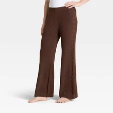 Women's Stitched Wide Leg Pants - Auden Heather Brown S