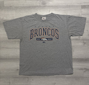 NFL Denver Broncos Officially Licensed Gray AFC West T-Shirt, Football