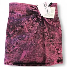 RED VALENTINO Denim Mini Skirt Violet UK 6, EU38 New With Tags Genuine RRP £460