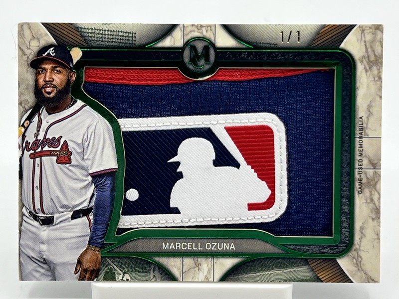 2025 Topps Museum Marcell Ozuna MLB Logo Patch 1/1 Braves Jumbo Relic Logoman