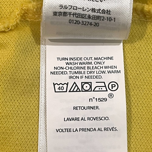 Men’s Polo Ralph Lauren Triple Pony Custom Slim Fit Yellow Polo Shirt Size XL - Picture 11 of 13