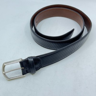 VENETA CINTURE PELLETERIA ARTISTICA Men's Black Italian Leather Belt - Size 105