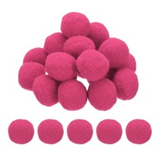1.2inch Pom Poms for Crafts 20Pcs, Small Pompoms Fuzzy Puff Balls Hot Pink