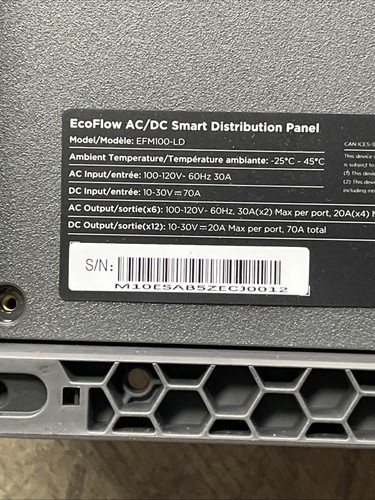 EcoFlow 30A AC/DC Smart Distribution Panel for Power Kit, EFM100-LD – new! - Picture 4 of 5