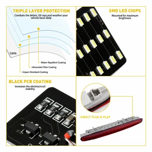 Drittes Bremslicht für Mercedes Benz SL R230 LED 3. Bremsleuchte Heckleuchte - Picture 8 of 12