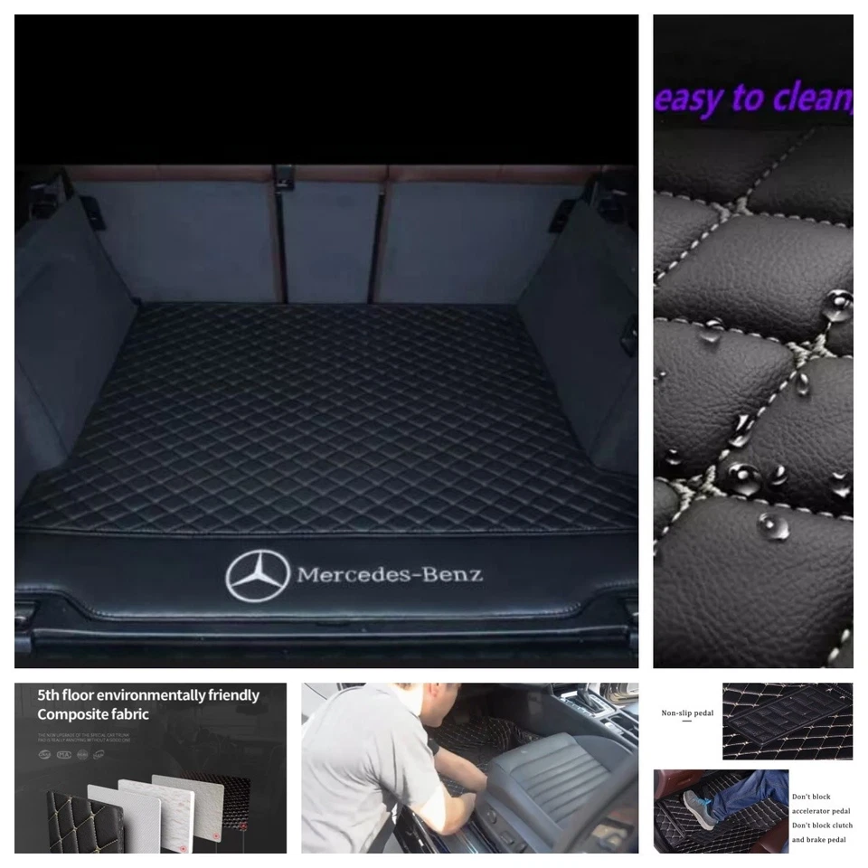 Alfombrillas de coche impermeables para Mercedes Benz todos los modelos forro automático personalizado Foto 2 de 4