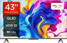 TCL 43C645K 43 inch QLED TV (SRP £279) *FLAW - SCREEN DEFORMITY*