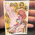 ACEO Original Miniature Ink Drawing Seated Woman Doodle  Signed by Janay Charles — photo 3
