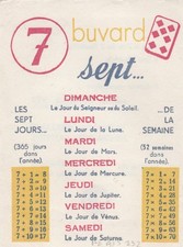 Petit BUVARD EAU LES LITHINÉS VEE N° 7