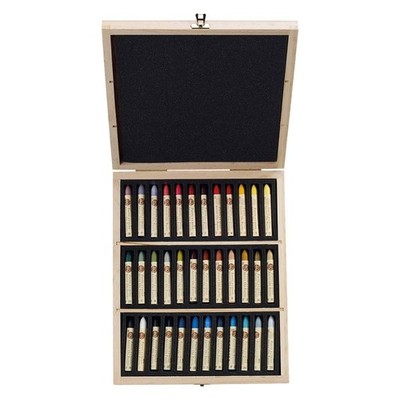 Oil French Pastel for Professional Artists, Plein Air Wooden Box Set of 36