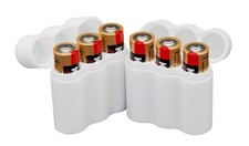 Slimline AA Battery Case, Compact Durable TPU Organizer for Safe Storage  H...