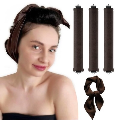 Jumbo Heatless Curling Rollers for Long Hair Overnight Curlers Rod Set of 21