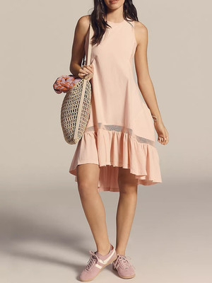 Daily Practice By Anthropologie Hill Up Tiered High-Low Midi Dress XS 280418