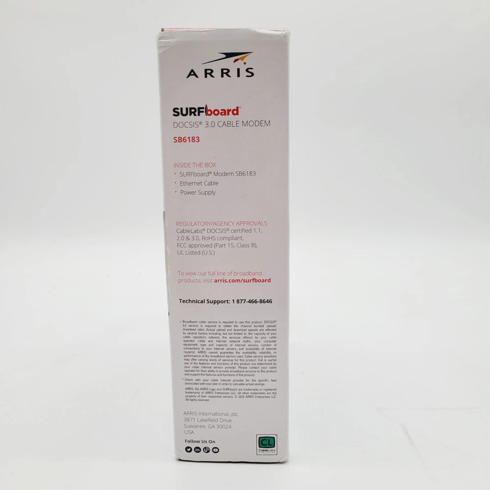 ARRIS SB-6183 SURFBOARD DOCSIS 3.0 Cable Modem 16X4 Channels 686 MBPs - Image 2 of 4