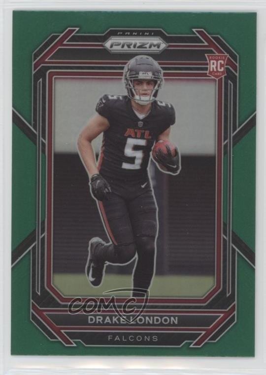 2022 Panini Prizm Rookies Green Prizm Drake London #308 4jk