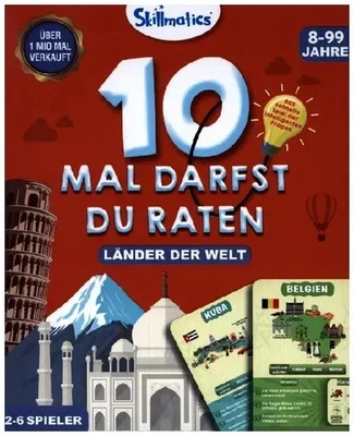 HCM KINZEL GMBH Länder der Welt - 10 Mal darfst du raten | 30min, Für 2-6 Spieler | Spiel | 2024