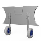 Heckräder Slipräder Schlauchbooträder Transporträder Edelstahl grau/blau