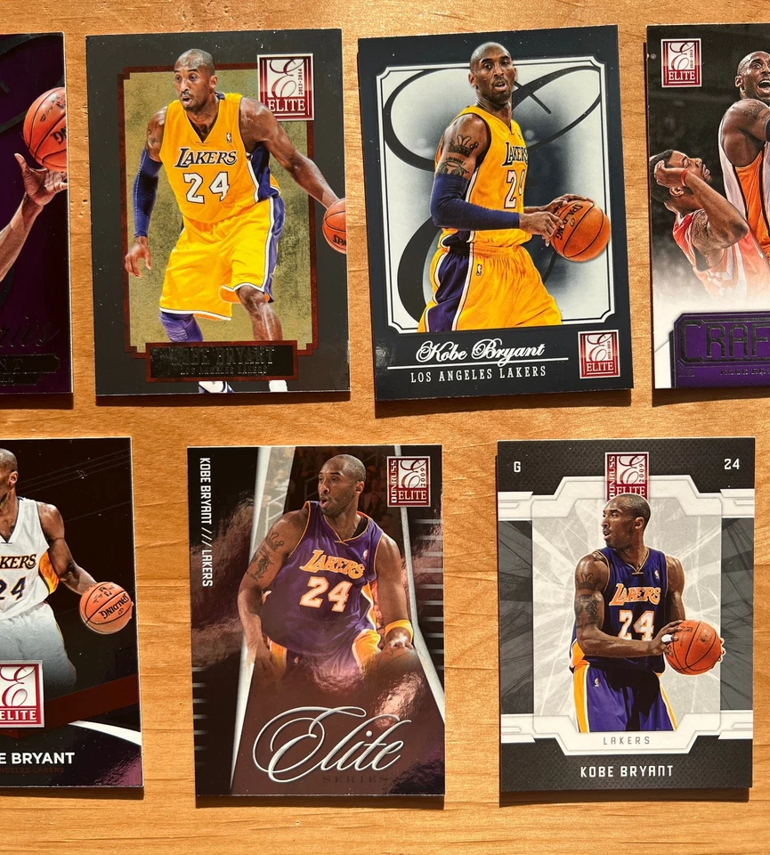 Lote de tarjetas Kobe Bryant varias Panini Elite (9) afiladas casi nuevas++ Lakers Mamba Foto 4 de 4