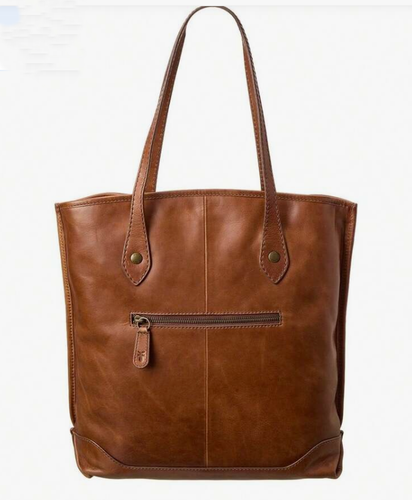 NWT Frye Cognac Oriana Shopper Weaved Leather Tote Large Bag Purse $378 - Picture 3 of 4
