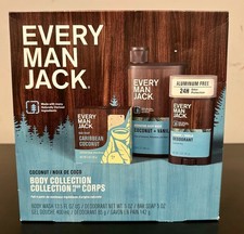 Every Man Jack Body Collection Coconut Scent Bodywash Deodorant And Bar Soap