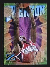 1996-97 SkyBox Z-Force Allen Iverson Rookie Card #151 Philadelphia 76ers RC. rookie card picture