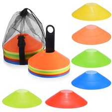 96Pcs Fu&szlig;ballkegel f&uuml;r Training Agilit&auml;t Scheibenkegel mit Riemen Klein Kegel