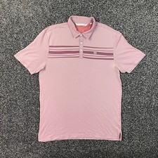 Travis Mathew Polo Shirt Mens XL Golf Casual Short Sleeve Red Striped Collared