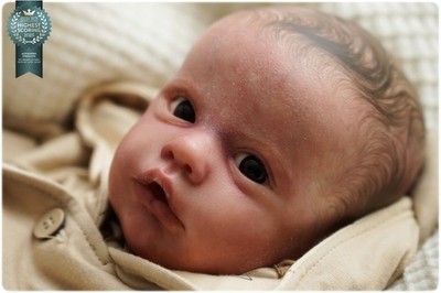 Studio-Puppe JUNGE Reborn Primrose awake von Laura Lee Eagles 3D Haut