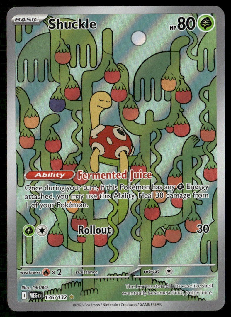 SHUCKLE 136/132 ILLUSTRATION RARE MEGA EVOLUTION POKEMON HOLO NM