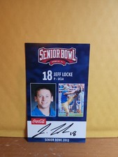 2013 Jeff Locke Signed Senior Bowl Rookie Card. rookie card picture