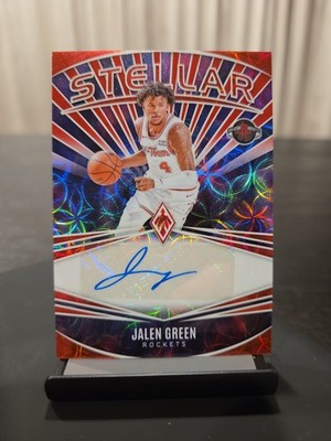 2023-24 Jalen Green Phoenix Stellar Signatures JERSEY MATCH 4/25 Red