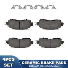 Front Ceramic Brake Pad Set w/Hardwares for N...