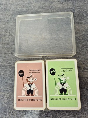 DDR Berliner Rundfunk Kartenspiel Romme Werbung Reklame Souvenir Andenken