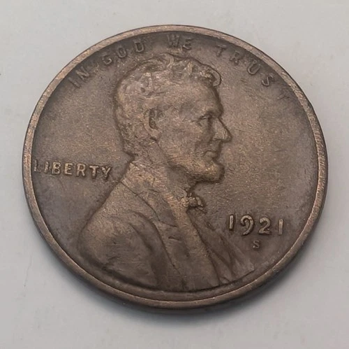 1921 S Lincoln Wheat Cent Extra Fine - EF - XF