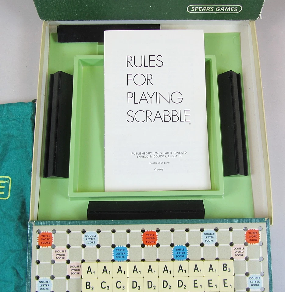 Vintage Travel Scrabble by Spears Games Complete Retro  Replacement Tile Bag - Image 3 of 4