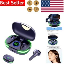 Active Noise Cancelling Bluetooth Earbuds with LED Display and 20-Hour Playtime