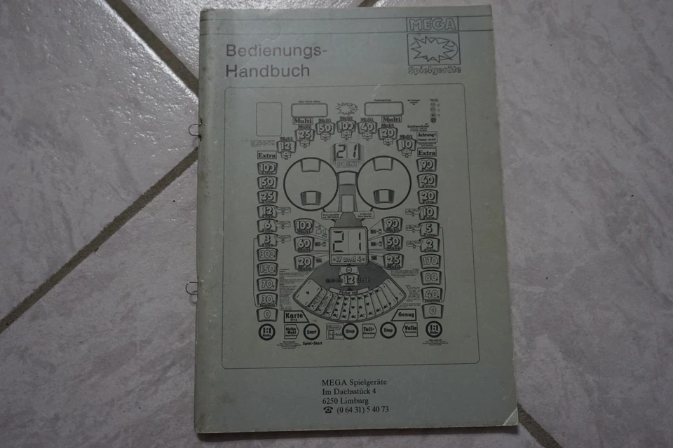 Merkur MEGA - 21 POINT - Anleitung ADP Geldspielgerät Spielautomat Beschreibung - Bild 1 von 1
