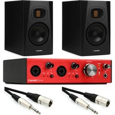 Focusrite Clarett 2Pre USB-C Audio Interface and ADAM Audio T5V Monitor Bundle