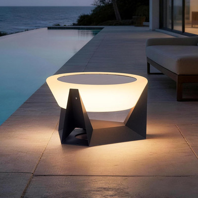 Large Solar Lantern - 3000K Waterproof Outdoor Floor Lamp for Garden & Porch